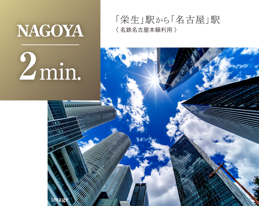 「栄生」駅から「名古屋」駅